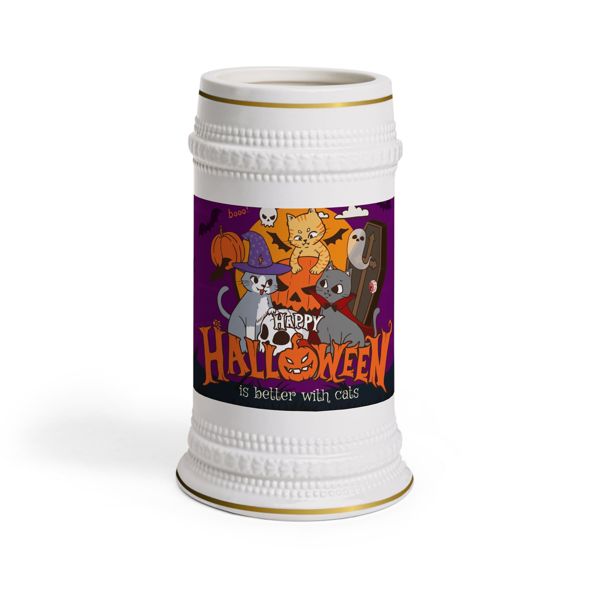 Happy Halloween is Better with Cats | Beer Stein Mug